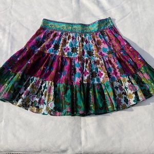 DKNY Indian Style Boho Mini Skirt